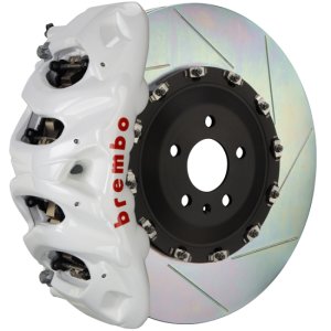 Audi S3 Brake Kit - Front - Brembo - GT BBK 6 Piston Cast 380x34 2pc Rotor Slotted Type1 - White - `22-`27