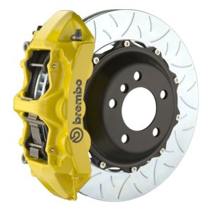 Audi S3 Brake Kit - Front - Brembo - 6 Piston Cast 380x34 2pc Rotor Slotted Type3 - Yellow - `22-`27