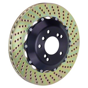 Lexus IS-F Brake Rotors (2) - Rear - Brembo - 2-Piece Drilled - `08-`13