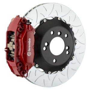 BMW Z4 Brake Kit - Rear - Brembo - GT BBK 4 Piston Cast 2pc 345x28 Slotted Type3 - Red - `06-`08