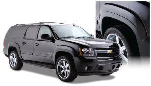 Chevrolet Suburban 1500 Fender Flares - Front + Rear - Bushwacker - OE Style - Black - `07-`14