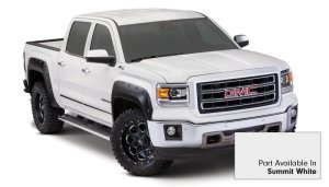 Chevrolet Silverado 1500 Fender Flares - Front + Rear - Bushwacker - Pocket Style - Summit White - `19-`21