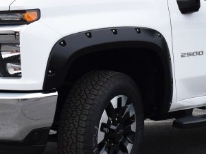 Chevrolet Silverado 3500 HD Fender Flares - Front + Rear - Bushwacker - Pocket Style - Black - `20-`27