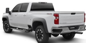 Chevrolet Silverado 2500 Fender Flares - Front + Rear - Bushwacker - Extend-A-Fender Style - Black - `20-`27
