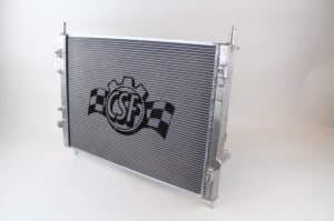 Ford Mustang Radiator - CSF - High-Performance All-Aluminum + Dual Core + B-Tube Technology - Satin - `15-`27