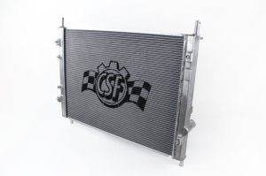 Ford Mustang Radiator - CSF - High-Performance All-Aluminum + Dual Core + B-Tube Technology - Satin - `15-`27