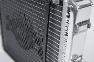 Mercedes-Benz AMG GT C Auxiliary Radiator - Left and Right - CSF - High-Performance All-Aluminum with Detachable Rock Guard and B-Tube Technology - Black - `18-`27 Mercedes-Benz AMG GT C Auxiliary Radiator - Left and Right - CSF - High-Performance All-Aluminum with Detachable Rock Guard and B-Tube Technology - Black - `18-`27