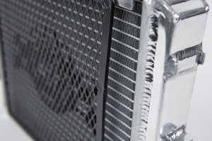 Mercedes-Benz AMG GT C Auxiliary Radiator - Left and Right - CSF - High-Performance All-Aluminum with Detachable Rock Guard and B-Tube Technology - Black - `18-`27 Mercedes-Benz AMG GT C Auxiliary Radiator - Left and Right - CSF - High-Performance All-Aluminum with Detachable Rock Guard and B-Tube Technology - Black - `18-`27