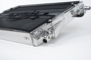 BMW M4 Front Mount Heat Exchanger - CSF - High-Performance Front Mount, 2-Row 42mm Core (B-Tube), Includes Black Rock Guards - Polished Aluminum - `21-`27