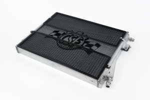 BMW M4 Front Mount Heat Exchanger - CSF - High-Performance Front Mount, 2-Row 42mm Core (B-Tube), Includes Black Rock Guards - Polished Aluminum - `21-`27