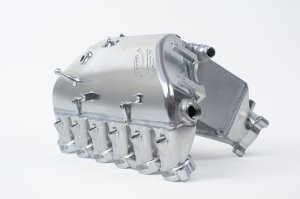 BMW M3 Charge Air Cooler Manifold - CSF - Level-Up, Raw Billet, Liquid-to-Air Bar & Plate Core, Integrated Port Injection - Raw Billet Aluminum - `21-`27