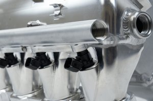 BMW M3 Charge Air Cooler Manifold - CSF - Level-Up, Raw Billet, Liquid-to-Air Bar & Plate Core, Integrated Port Injection - Raw Billet Aluminum - `21-`27