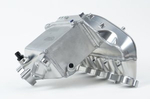 BMW M3 Charge Air Cooler Manifold - CSF - Level-Up, Raw Billet, Liquid-to-Air Bar & Plate Core, Integrated Port Injection - Raw Billet Aluminum - `21-`27