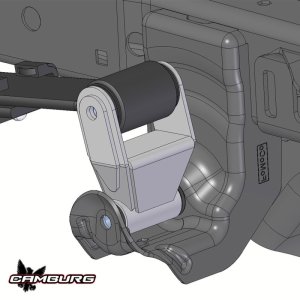 Chevrolet Silverado 1500 Leaf Spring Shackle Kit - Camburg - Extended Length MIG - Textured Black - `99-`18
