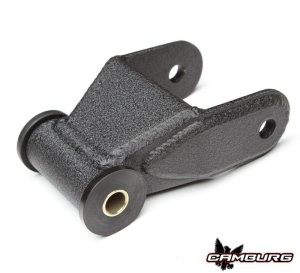 Ford F-150 Leaf Spring Shackle Kit - Camburg - MIG, Stock Length - Textured Black - `04-`14