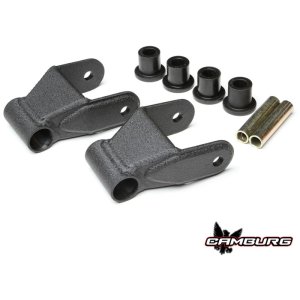 Ford Raptor Leaf Spring Shackle Kit - Camburg - MIG, Stock Length - Textured Black - `10-`14