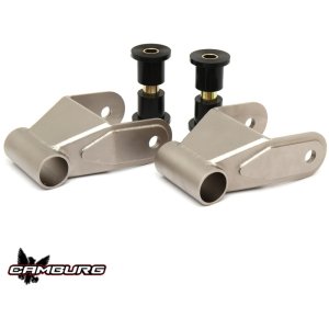 Ford Raptor Leaf Spring Shackle Kit - Camburg - Stock Length TIG 4130 - Textured Gray - `10-`14