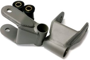 Ford Raptor Leaf Spring Shackle Kit - Camburg - MIG Shackles (Stock Length) - Textured Gray - `17-`20