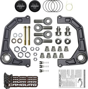 Toyota 4Runner Suspension Control Arm Kit - Front - Camburg - KINETIK V2 Billet Uniball - Gun Metal Gray - `03-`23
