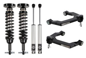 GMC Sierra 1500 Suspension Lift Kit - Front + Rear - Cognito - 1.5-3.5 Inch Perf Lift Kit w/ Cognito 2.5 Series IFP Coilover Front Shocks and SM Series Upper Control Arm Kit - Semi-gloss black - `19-`26