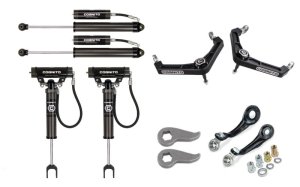 GMC Sierra 2500 Suspension Lift Kit - Cognito - 3in Premier Billet UCA Leveling Kit w/ 2.0 RR Shocks - Black Anodized - `20-`26