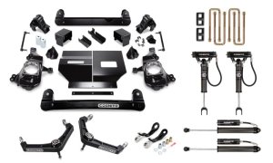 GMC Sierra 3500 Suspension Lift Kit - Cognito - 4in Performance Billet UCA + Cognito 2.0 RR Shocks - Black - `20-`26