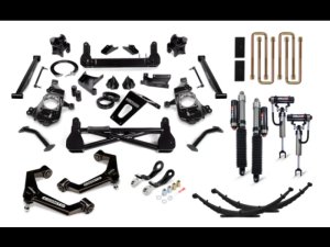 GMC Sierra 3500HD Suspension Lift Kit - Cognito - Elka 2.5 RR Shocks, SM Series Ball Joint Upper Control Arms, Cognito Block and U-Bolt Kit - semi-gloss black - `20-`24