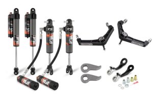 GMC Sierra 3500 Suspension Lift Kit - Cognito - 3-Inch Elite Leveling Kit with Fox 2.5 Elite Performance Series Shocks - Black - `20-`26
