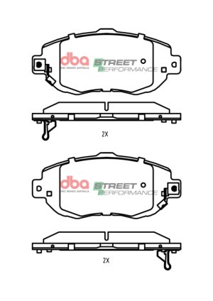 Toyota Supra Brake Pads - Front - DBA - SP Performance - `93-`01