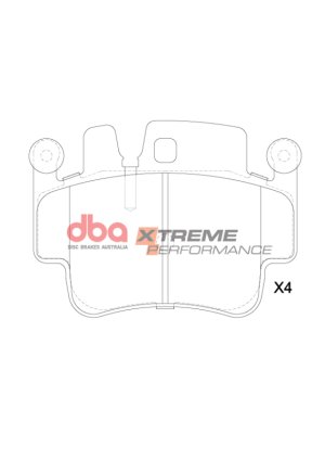 Porsche 911 Carrera Brake Pads - Front + Rear - DBA - Xtreme Performance - `98-`01 Porsche 911 Carrera Brake Pads - Front + Rear - DBA - Xtreme Performance - `98-`01