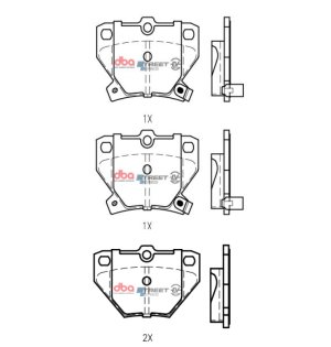 Pontiac Vibe Brake Pads - Rear - DBA - Street Series EV - `03-`08 Pontiac Vibe Brake Pads - Rear - DBA - Street Series EV - `03-`08