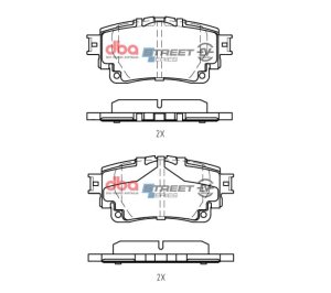 Toyota Corolla Brake Pads - Rear - DBA - Street Series EV - `20-`22