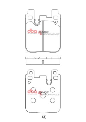 BMW 335i Brake Pads - Rear - DBA - Race Performance - `12-`21 BMW 335i Brake Pads - Rear - DBA - Race Performance - `12-`21