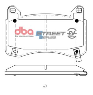 Tesla 3 Brake Pads - Front - DBA - Street Series EV - `17-`23