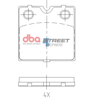 Tesla S Brake Pads - Front - DBA - Street Series - `12-`27