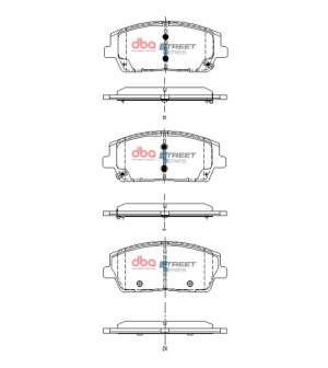 Hyundai Palisade Brake Pads - Front - DBA - Street Series - `20-`27