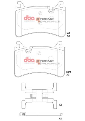 Alfa Romeo Giulia Brake Pads - Rear - DBA - XP Performance - `16-`27