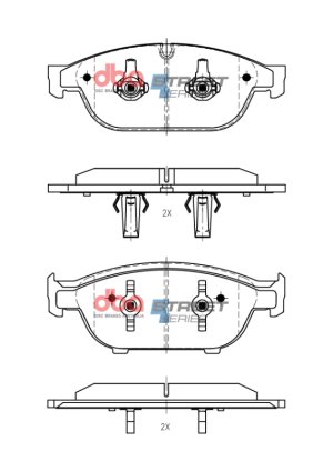 Audi A6 Brake Pads - Front - DBA - Street Series - `12-`18