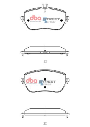 Mercedes-Benz CLA Brake Pads - Front - DBA - Street Series - `18-`27