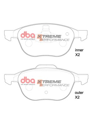 Mazda 3 Brake Pads - Front - DBA - XP Performance - `04-`13 Mazda 3 Brake Pads - Front - DBA - XP Performance - `04-`13