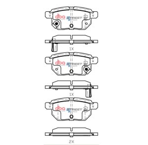 Pontiac Vibe Brake Pads - Rear - DBA - Street Series EV - `09-`10 Pontiac Vibe Brake Pads - Rear - DBA - Street Series EV - `09-`10