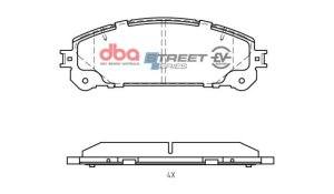 Lexus NX200t Brake Pads - Front - DBA - Street Series EV - `15-`18 Lexus NX200t Brake Pads - Front - DBA - Street Series EV - `15-`18