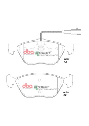 Tesla S Brake Pads - Front - DBA - Street Performance - 2014