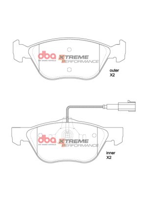 Tesla S Brake Pads - Front - DBA - Xtreme Performance - 2014