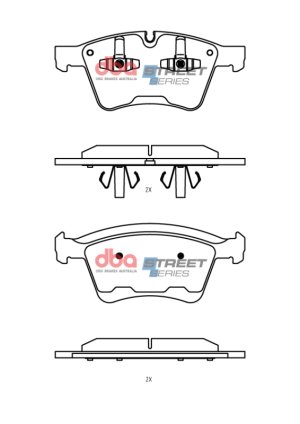 Mercedes-Benz GL320 Brake Pads - Front - DBA - Street Series - `08-`13 Mercedes-Benz GL320 Brake Pads - Front - DBA - Street Series - `08-`13