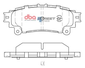 Lexus GS Brake Pads - Rear - DBA - Street Series EV - `16-`18