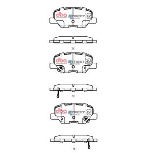 Mazda 3 Brake Pads - Rear - DBA - Street Series EV - `14-`17