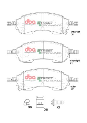 Ford Ranger Raptor Brake Pads - Rear - DBA - SP Street Performance - `22-`27 Ford Ranger Raptor Brake Pads - Rear - DBA - SP Street Performance - `22-`27