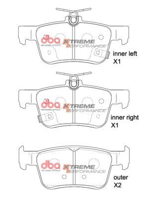 Honda Civic Type-R Brake Pads - Rear - DBA - XP Performance - `17-`27