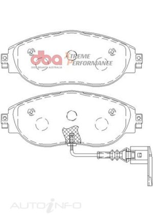 Volkswagen Golf R Brake Pads - Front - DBA - Xtreme Performance - `13-`21 Volkswagen Golf R Brake Pads - Front - DBA - Xtreme Performance - `13-`21